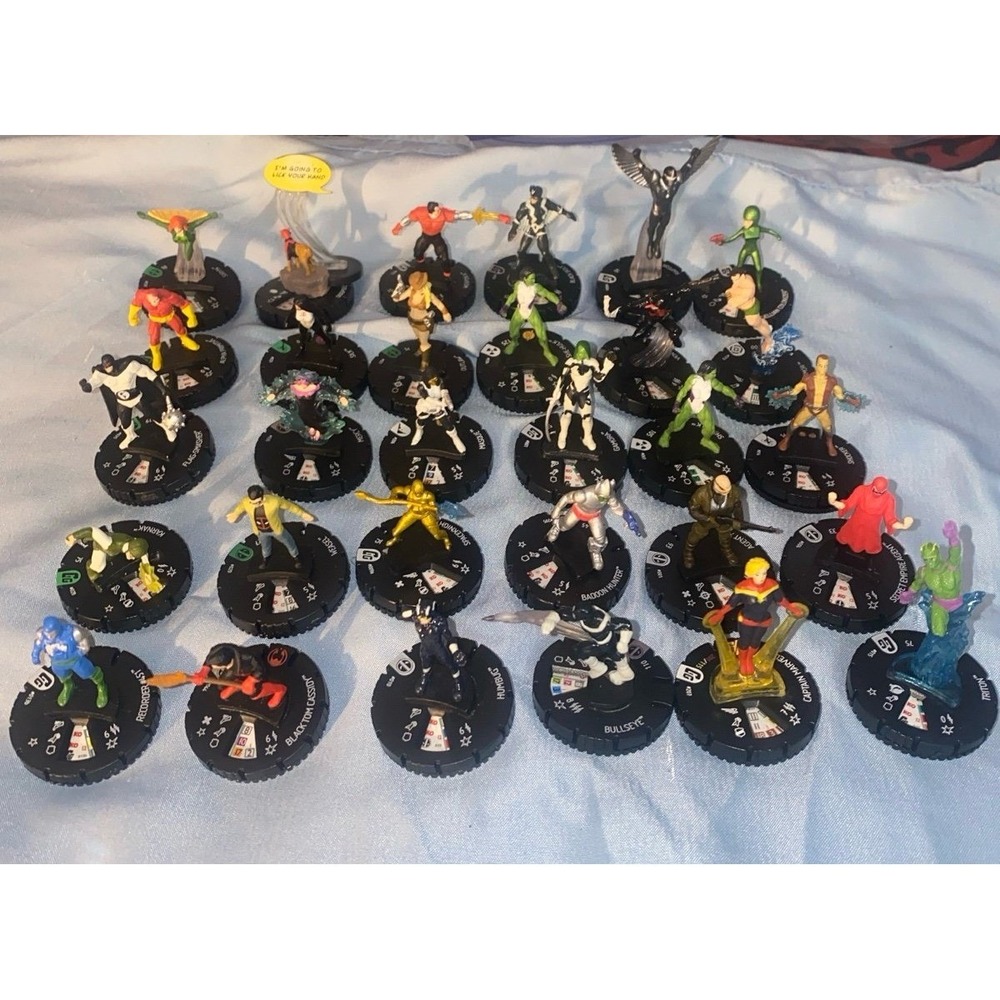 Mixed HeroClix Lot - Marvel & DC Miniature Figures - NO CARDS - RPG D&D
